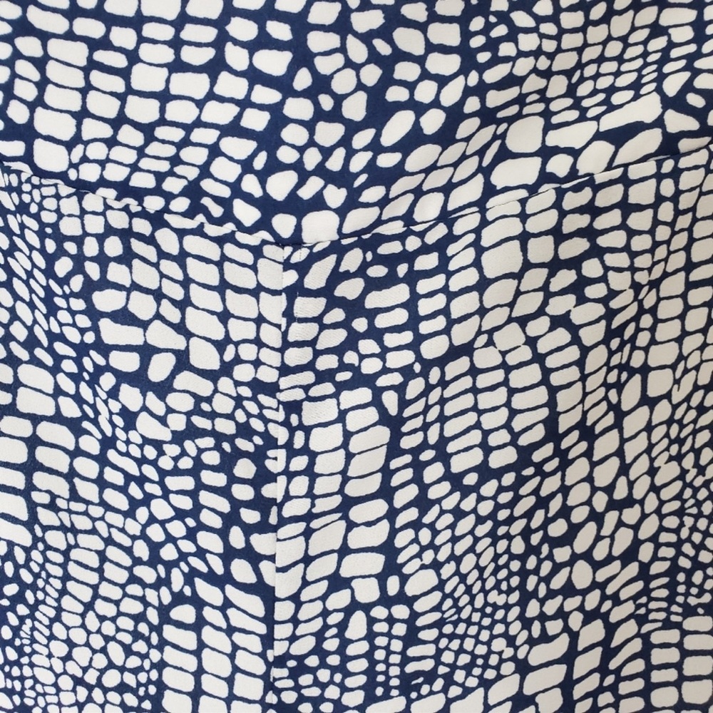 Eight Sixty Wide Flare Blue & White Bellbottom Pants New with Tags - Picture 3 of 12